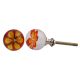 Myosotis Orange Leaf Glass Knob 